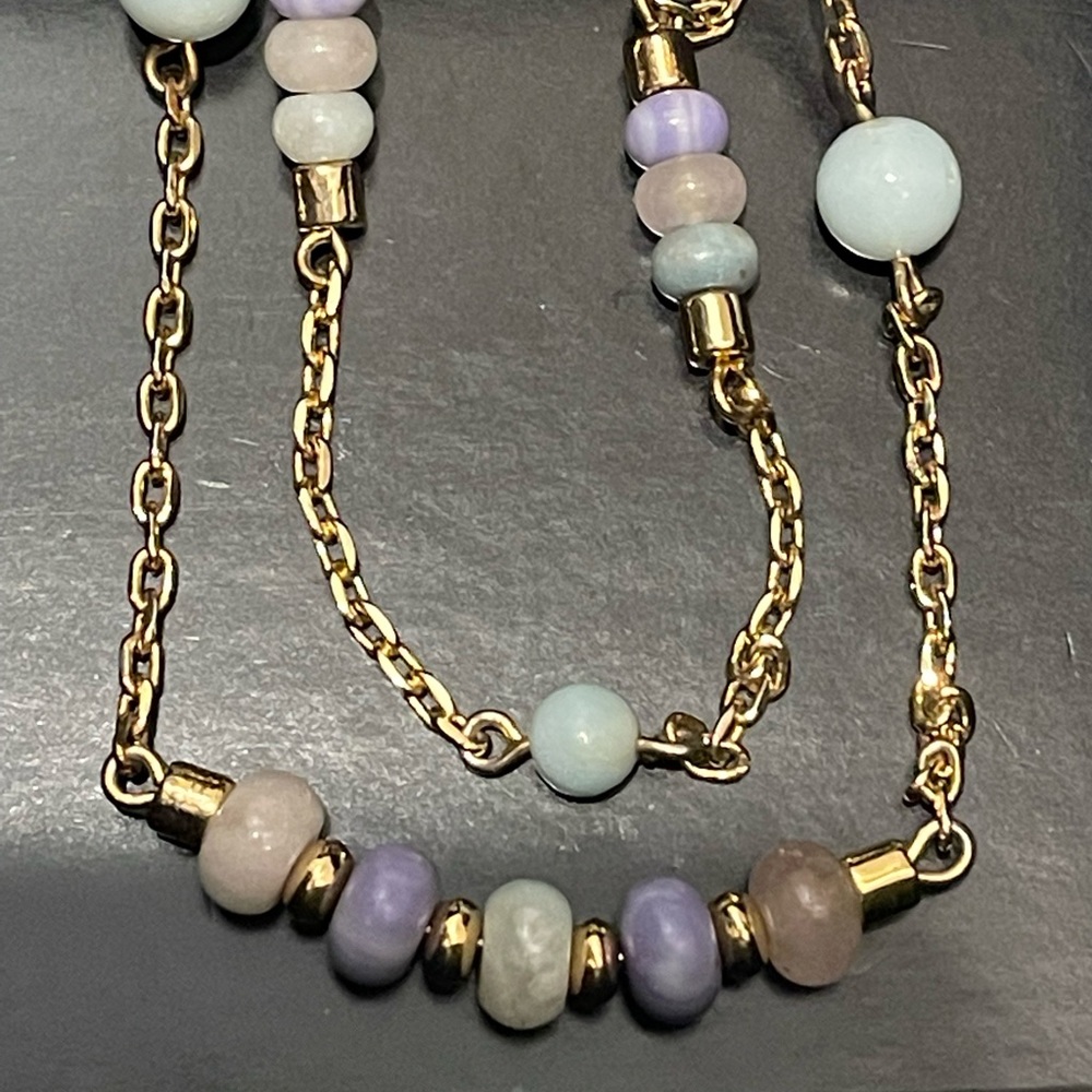 Talbots Layered stone necklace